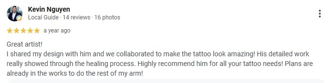 Five-star Google review